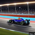 Home 18 바레인의 자동차 문화 - A vibrant night scene at the Bahrain International Circuit during the Formula 1 Grand Prix, showcasi...